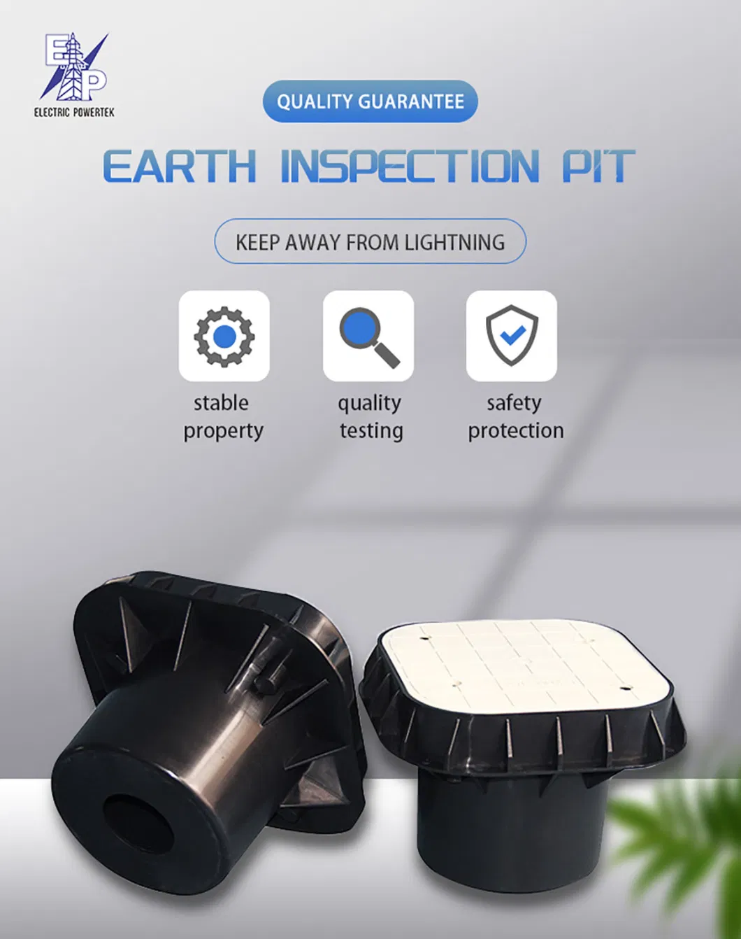 Lightning Protection PP and Glass Fibre Earth Inspection Pit Cover for Grounding System